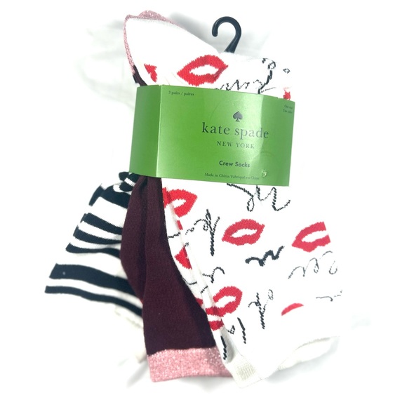 kate spade Accessories - 💋New💋 Kate Spade New York Valentines Socks